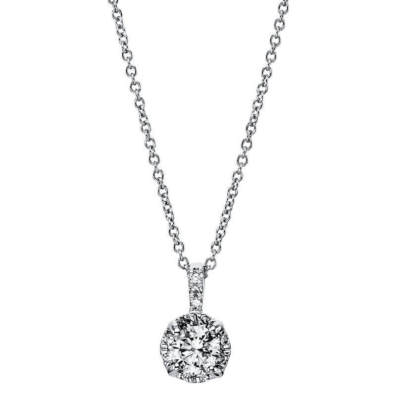 Collier    aus 750/-18 Karat Weißgold mit 13 Diamanten 0