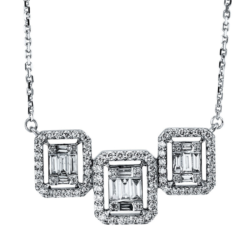 Collier    aus 750/-18 Karat Weißgold mit 116 Diamanten 0