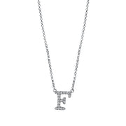 Collier - Buchstabe aus Gold mit Diamanten, F-Symbol, mit ZÖ 38 cm & 40.6 cm - 4H313