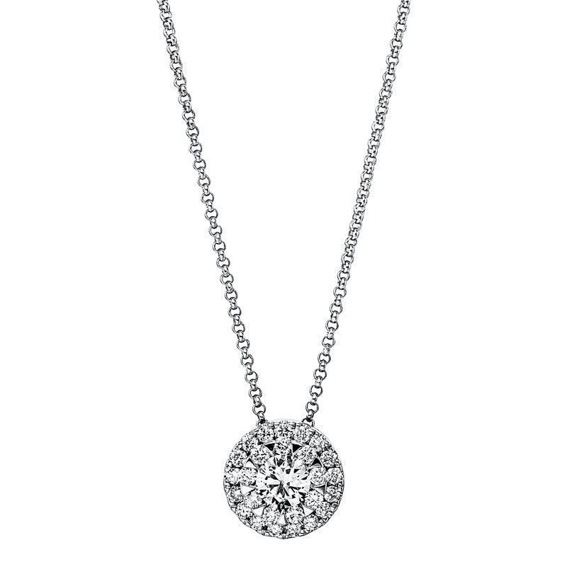 Collier    aus 750/-18 Karat Weißgold mit 27 Diamanten 0