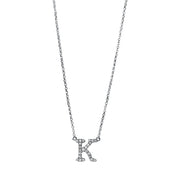 Collier - Buchstabe aus Gold mit Diamanten, K-Symbol, mit ZÖ 38 cm & 40.6 cm - 4H491