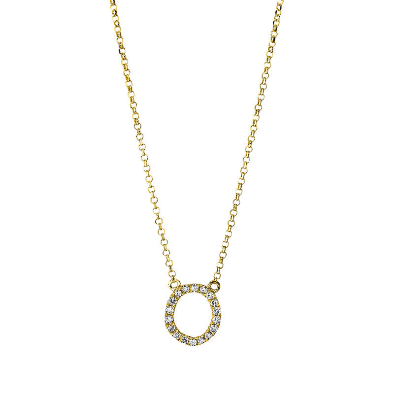 Collier    aus 750/-18 Karat Gelbgold mit 18 Diamanten 0