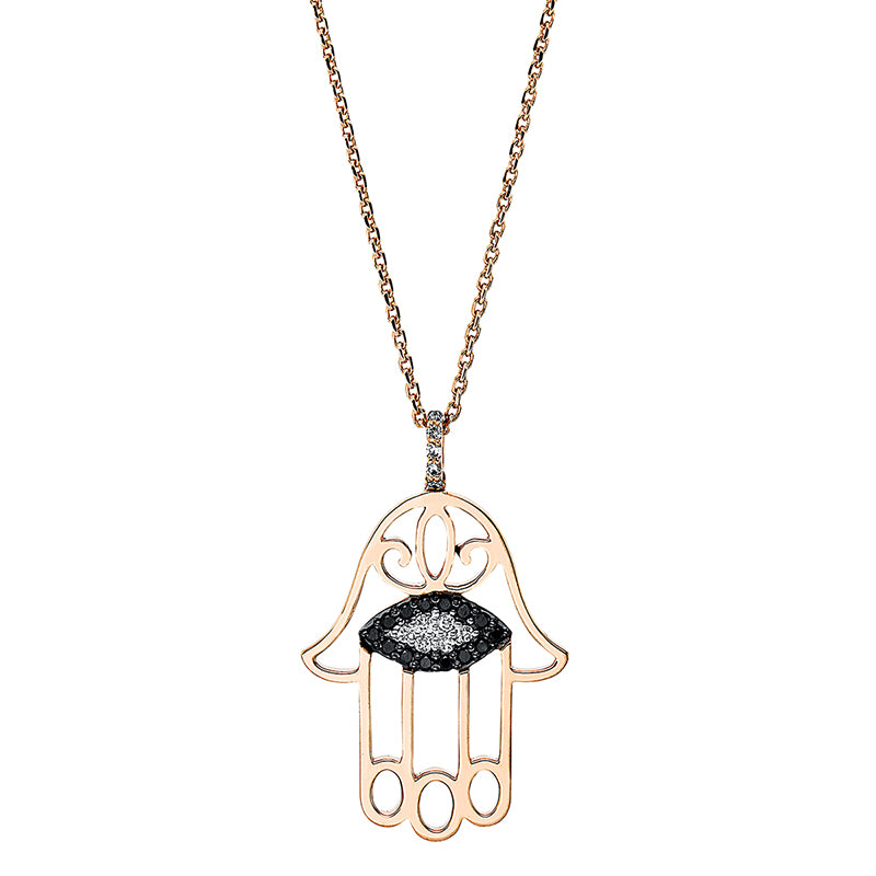 Collier    aus 750/-18 Karat Rotgold mit 25 Diamanten 0