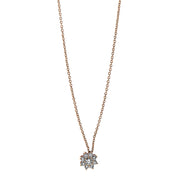 Collier    aus 750/-18 Karat Rotgold mit 9 Diamanten 0