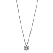 Collier    aus 750/-18 Karat Weißgold mit 9 Diamanten 0