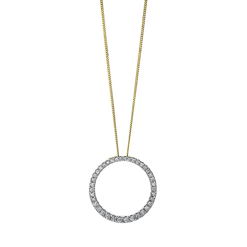 Collier    aus 750/-18 Karat Gelbgold mit 38 Diamanten 0