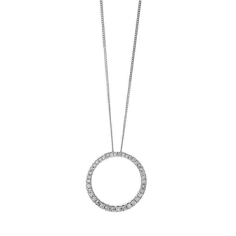 Collier    aus 750/-18 Karat Weißgold mit 38 Diamanten 0