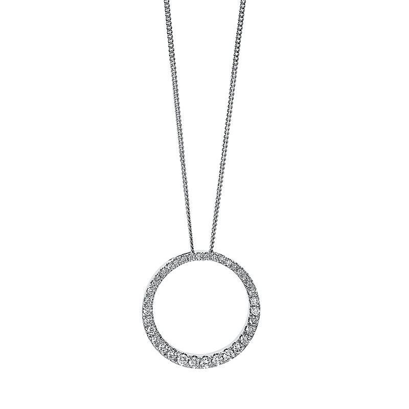 Collier    aus 750/-18 Karat Weißgold mit 36 Diamanten 0