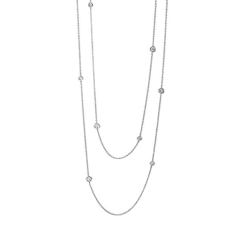 Collier    aus 750/-18 Karat Weißgold mit 24 Diamanten 1