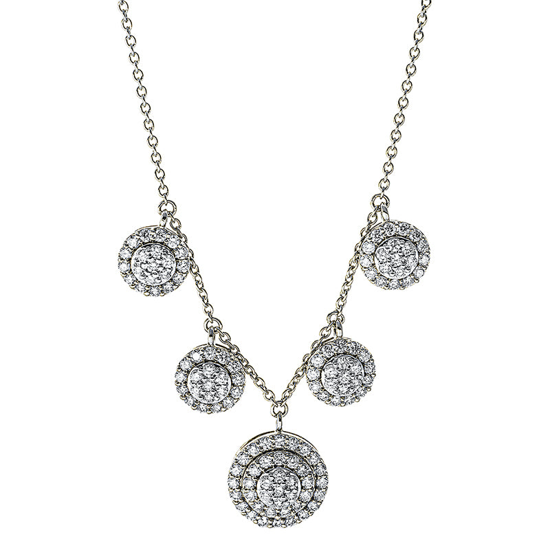 Collier    aus 750/-18 Karat Weißgold mit 120 Diamanten 0