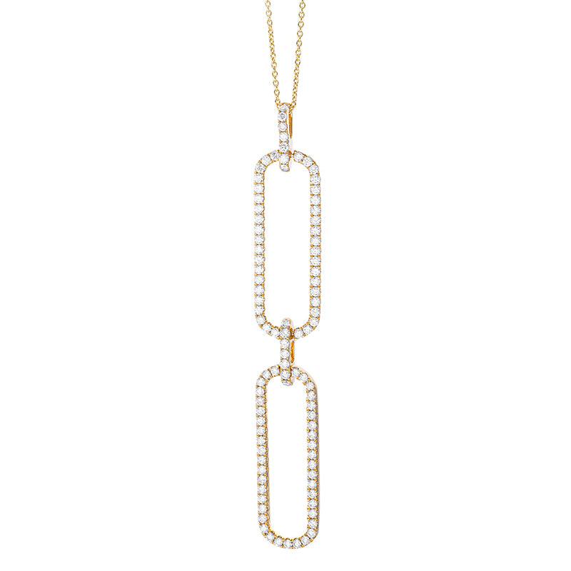 Collier    aus 750/-18 Karat Gelbgold mit 95 Diamanten 1