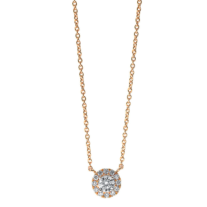 Collier    aus 750/-18 Karat Rotgold mit 13 Diamanten 0