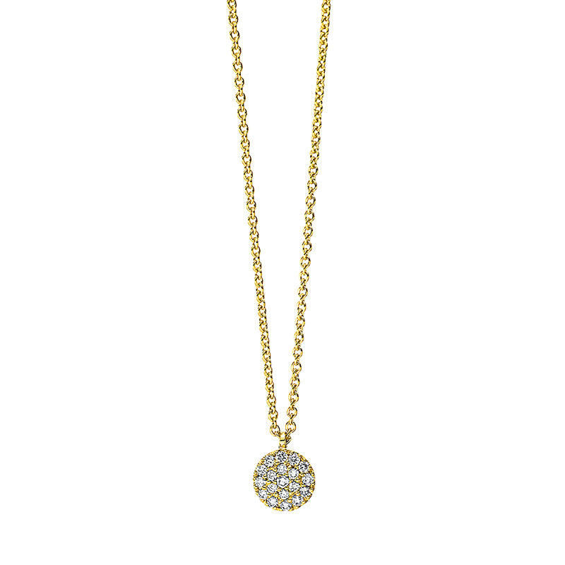 Collier    aus 750/-18 Karat Gelbgold mit 19 Diamanten 0