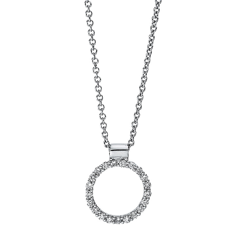 Collier    aus 750/-18 Karat Weißgold mit 21 Diamanten 0