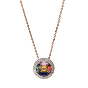 Collier - Regenbogen-Schmuck aus Gold mit Diamanten mit Saphir - 4I998