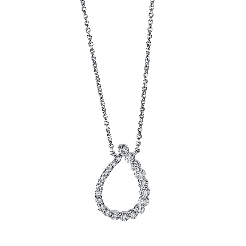 Collier    aus 750/-18 Karat Weißgold mit 21 Diamanten 0