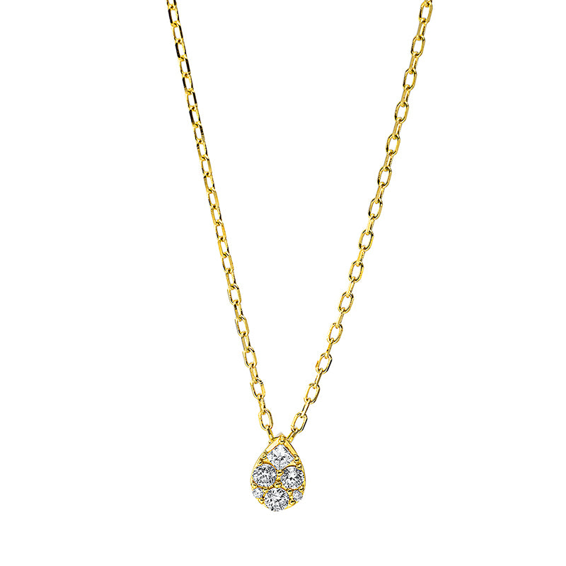 Collier    aus 750/-18 Karat Gelbgold mit 6 Diamanten 0