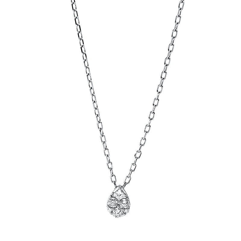 Collier    aus 750/-18 Karat Weißgold mit 6 Diamanten 0