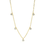 Collier    aus 750/-18 Karat Gelbgold mit 5 Diamanten 0