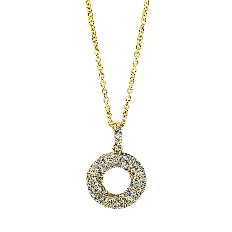 Collier    aus 750/-18 Karat Gelbgold mit 100 Diamanten 0