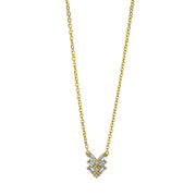 Collier    aus 750/-18 Karat Gelbgold mit 9 Diamanten 0