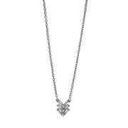 Collier    aus 750/-18 Karat Weißgold mit 9 Diamanten 0