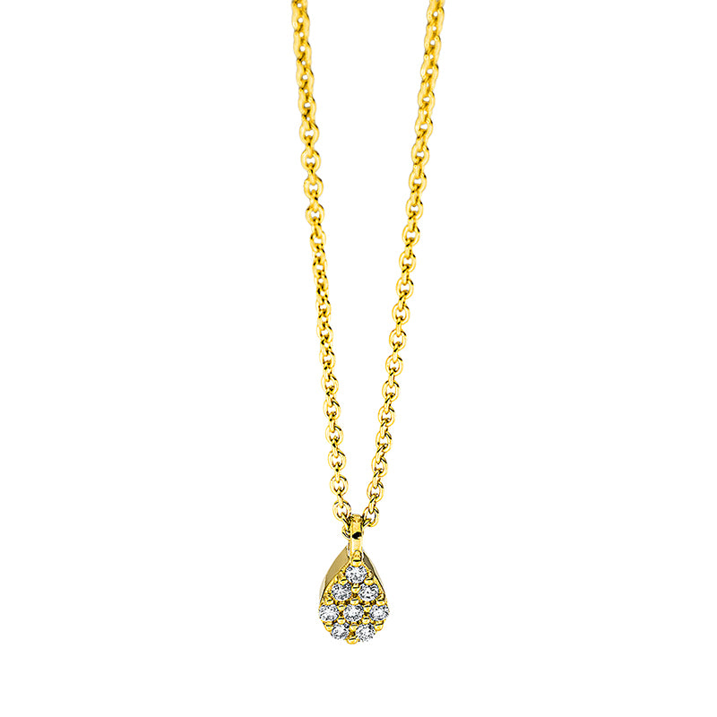 Collier    aus 750/-18 Karat Gelbgold mit 8 Diamanten 0