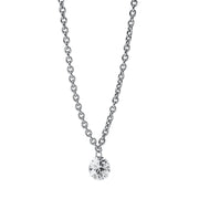 Collier    aus 750/-18 Karat Weißgold mit 1 Diamant 0