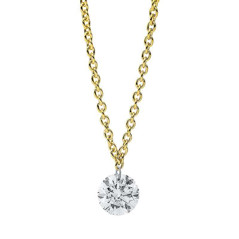 Collier    aus 750/-18 Karat Gelbgold mit 1 Diamant 0