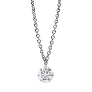 Collier    aus 750/-18 Karat Weißgold mit 1 Diamant 0
