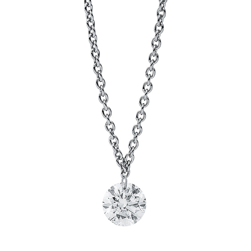 Collier    aus 750/-18 Karat Weißgold mit 1 Diamant 0