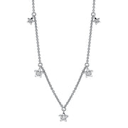 Collier    aus 750/-18 Karat Weißgold mit 5 Diamanten 0