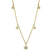 Collier    aus 750/-18 Karat Gelbgold mit 11 Diamanten 0