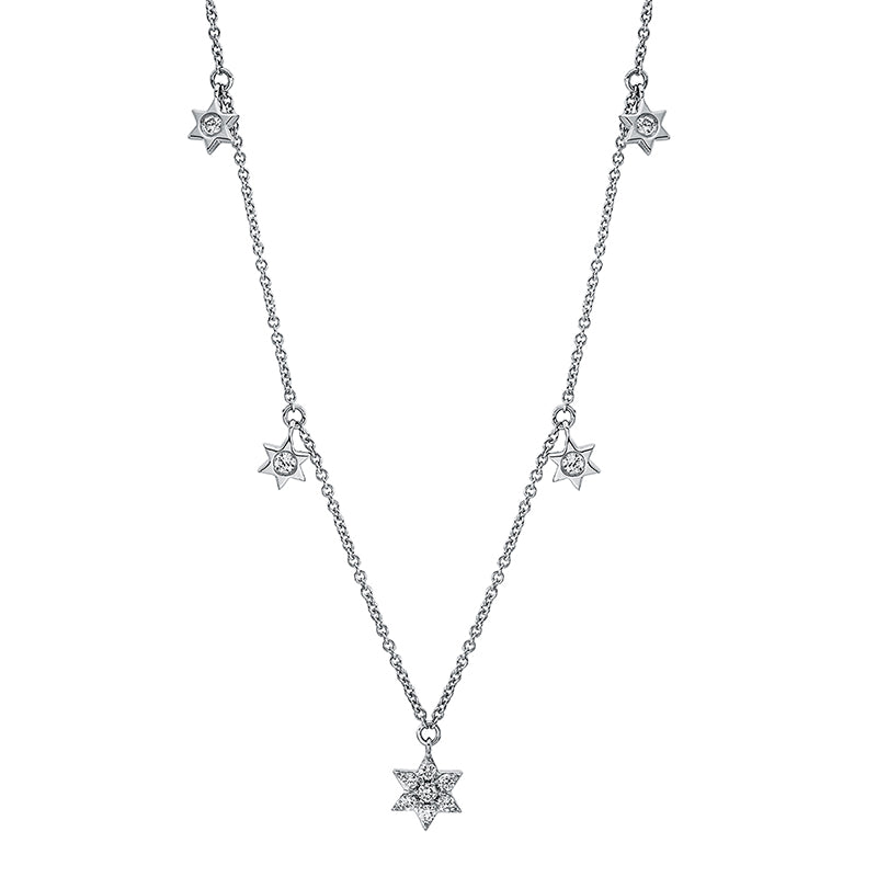Collier    aus 750/-18 Karat Weißgold mit 11 Diamanten 0