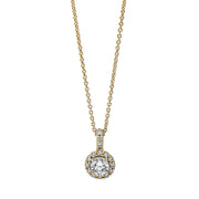 Collier    aus 750/-18 Karat Gelbgold mit 16 Diamanten 0
