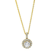Collier    aus 750/-18 Karat Gelbgold mit 18 Diamanten 0