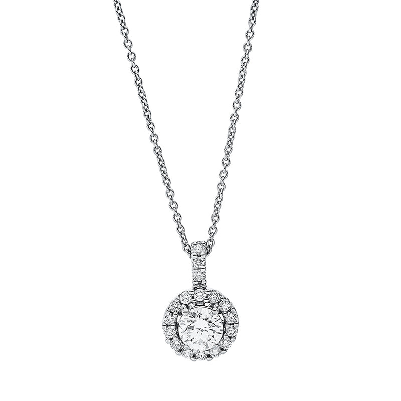 Collier    aus 750/-18 Karat Weißgold mit 18 Diamanten 0