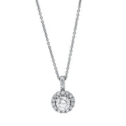 Collier    aus 750/-18 Karat Weißgold mit 18 Diamanten 0
