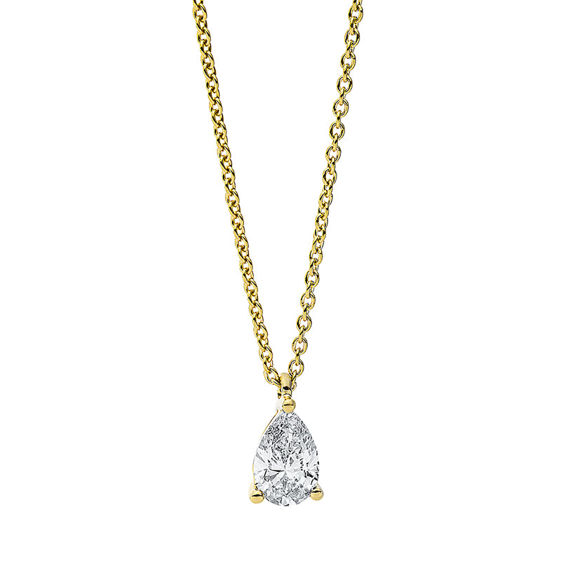 Collier    aus 750/-18 Karat Gelbgold mit 1 Diamant 0