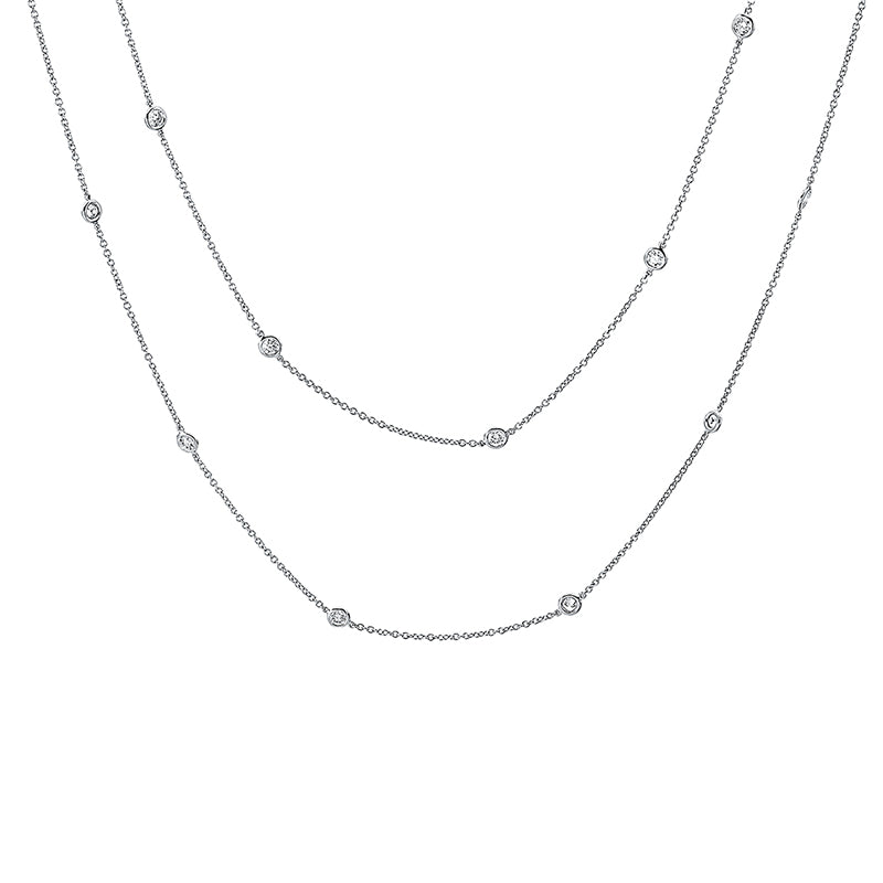 Collier    aus 750/-18 Karat Weißgold mit 16 Diamanten 1