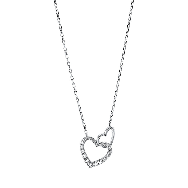 Collier    aus 750/-18 Karat Weißgold mit 20 Diamanten 0