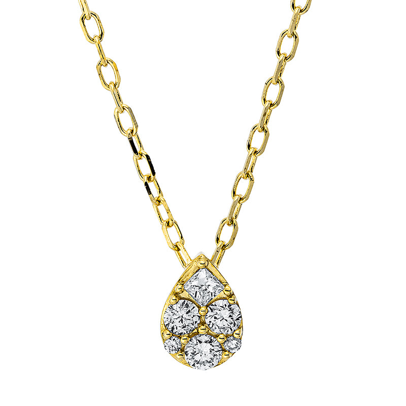 Collier    aus 750/-18 Karat Gelbgold mit 6 Diamanten 0