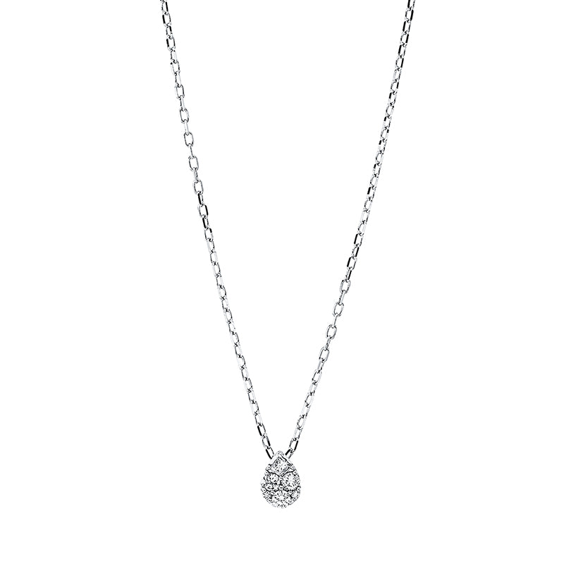 Collier    aus 750/-18 Karat Weißgold mit 6 Diamanten 0