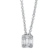 Collier    aus 750/-18 Karat Weißgold mit 9 Diamanten 0