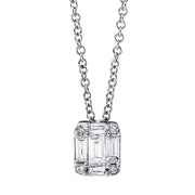 Collier    aus 750/-18 Karat Weißgold mit 9 Diamanten 0
