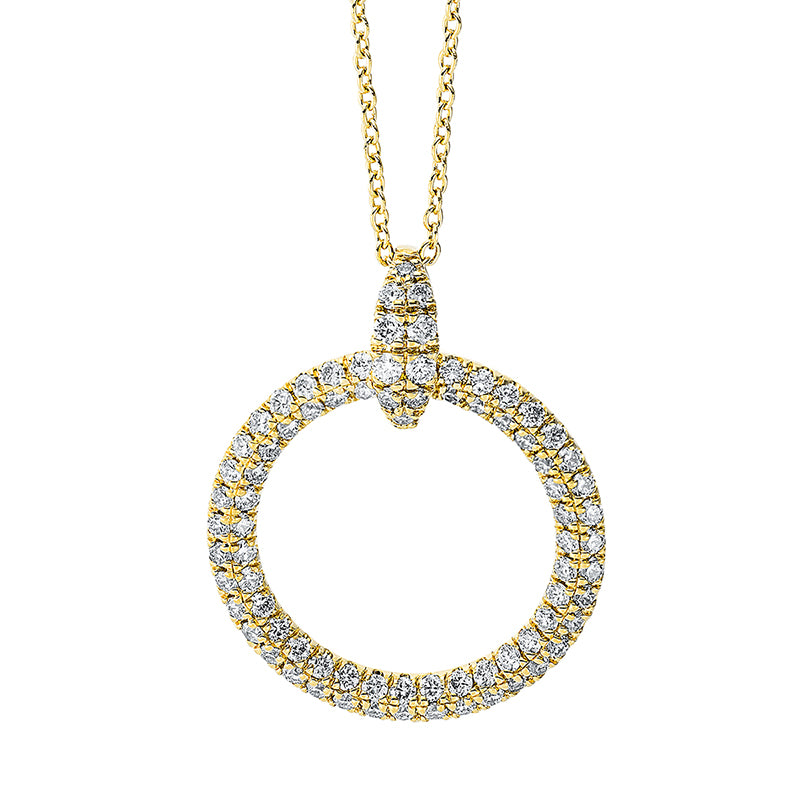 Collier    aus 750/-18 Karat Gelbgold mit 80 Diamanten 0