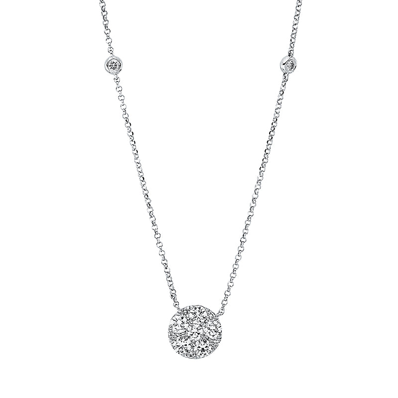 Collier    aus 750/-18 Karat Weißgold mit 13 Diamanten 0