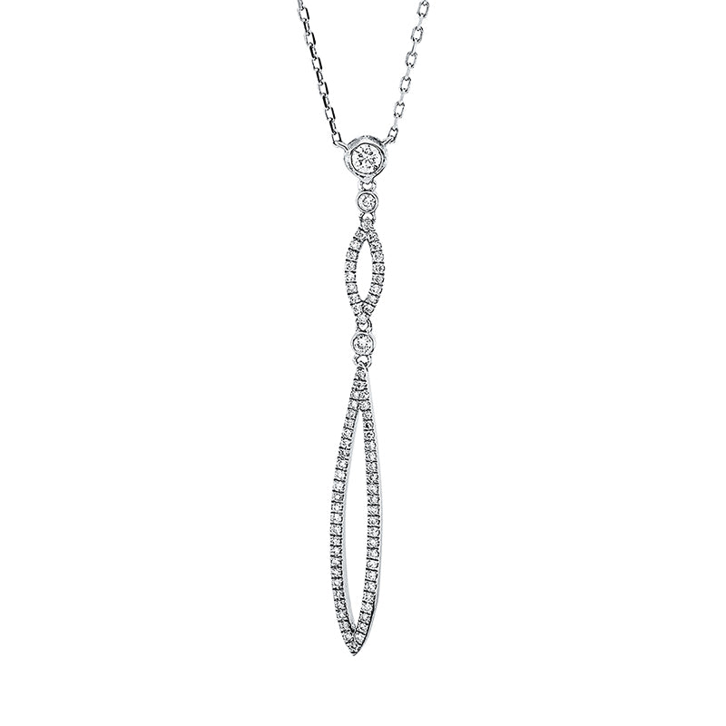 Collier    aus 585/-14 Karat Weißgold mit 74 Diamanten 0
