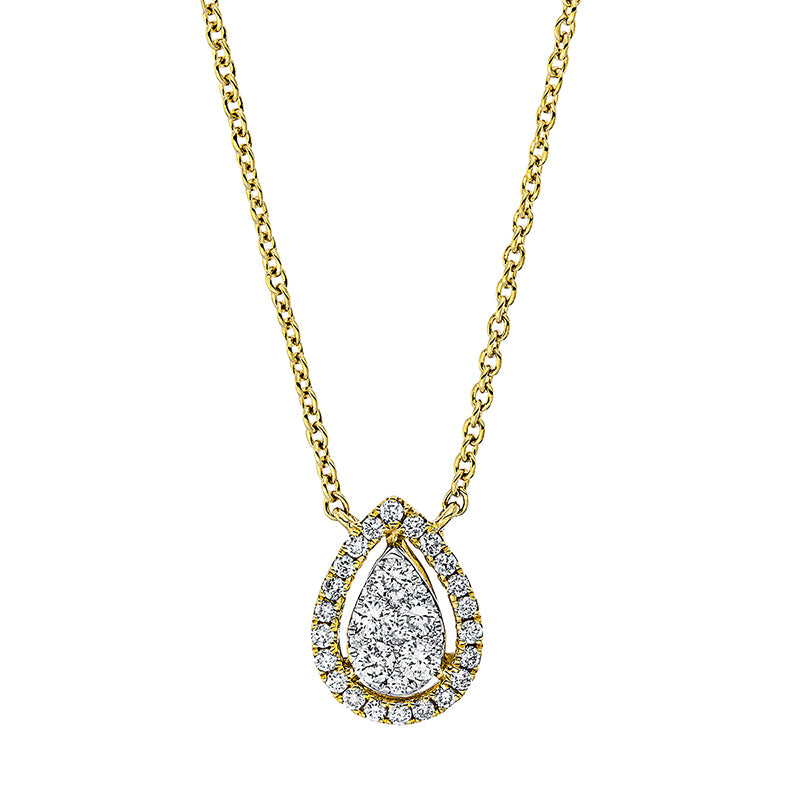 Collier aus Gold mit Diamanten, mit ZÖ 40 cm - 4K252