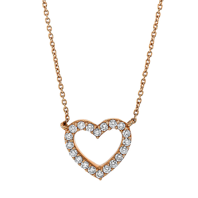 Collier    aus 750/-18 Karat Rotgold mit 20 Diamanten 0